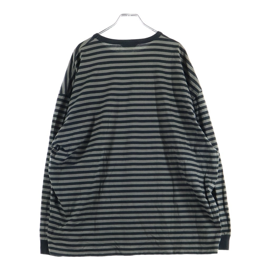 COOTIE(クーティー) COTTON BORDER L/S TEE コットン ボーダー 長袖カットソー グレー/ブラック
