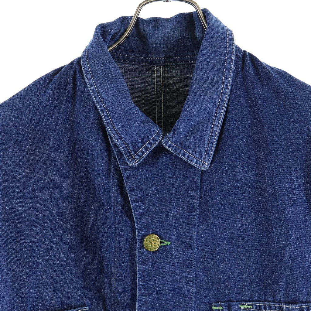OSHKOSH(オシュコシュ) 40-50S DENIM COVERALL 首振り 20mmデカボタン デニム カバーオール インディゴ