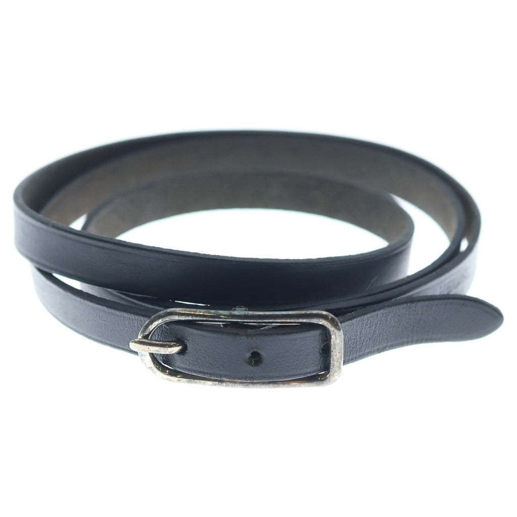 HERMES(エルメス) LEATHER BRACELET レザー ブレスレットブラック