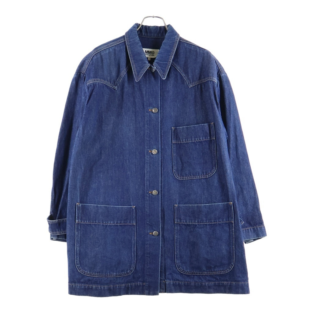 MM6 Maison Margiela(エムエムシックスメゾンマルジェラ) OVER SIZE DENIM COAT W BOW ON THE BACK オーバーサイズウエスタンデニムコート インディゴ S52AM0046 S30460 レディース