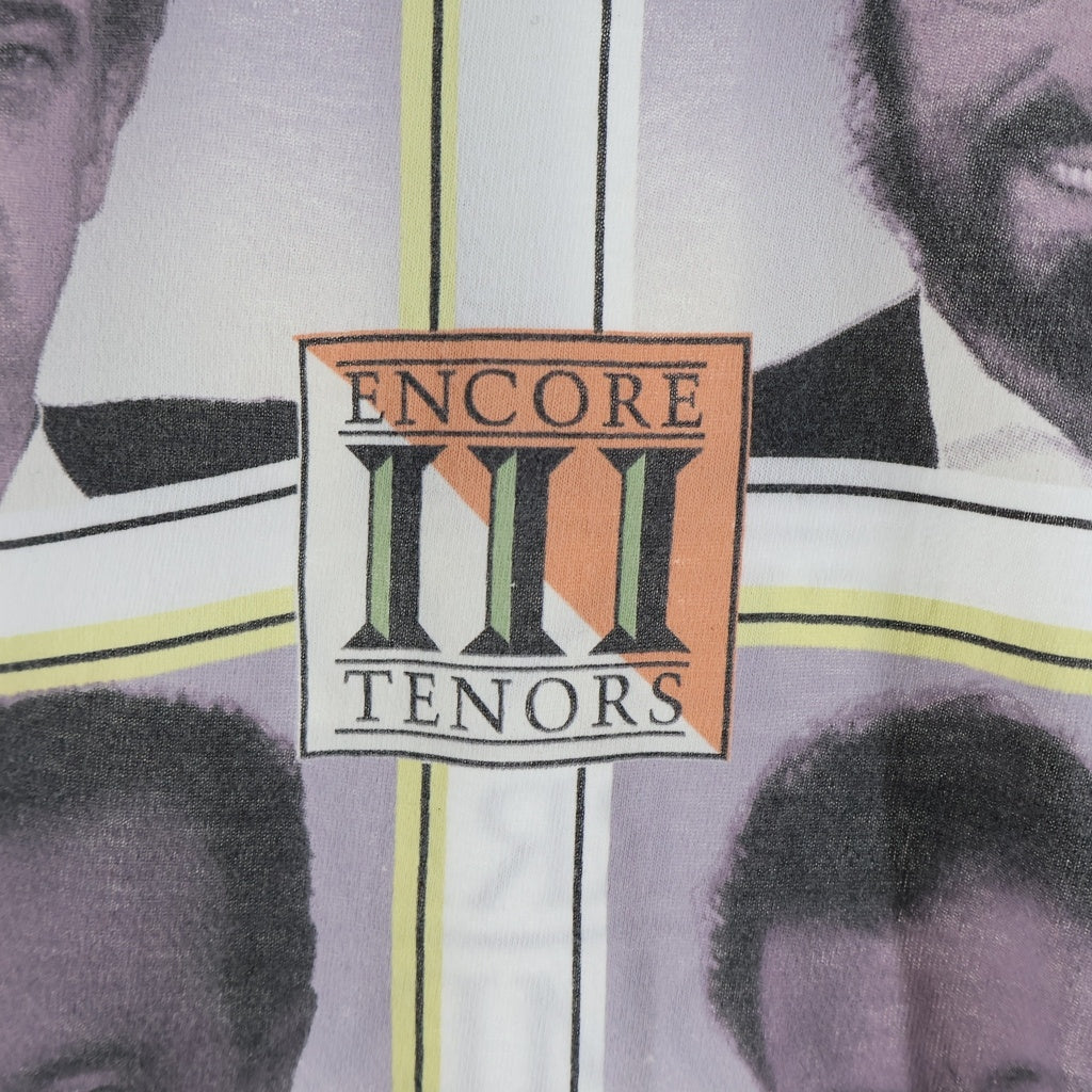VINTAGE(ヴィンテージ) 90S ENCORE TENORS DODGER STADIUM TEE アンコール ザ スリー テナーズ オペラ 両面プリント 半袖Tシャツ カットソー ホワイト