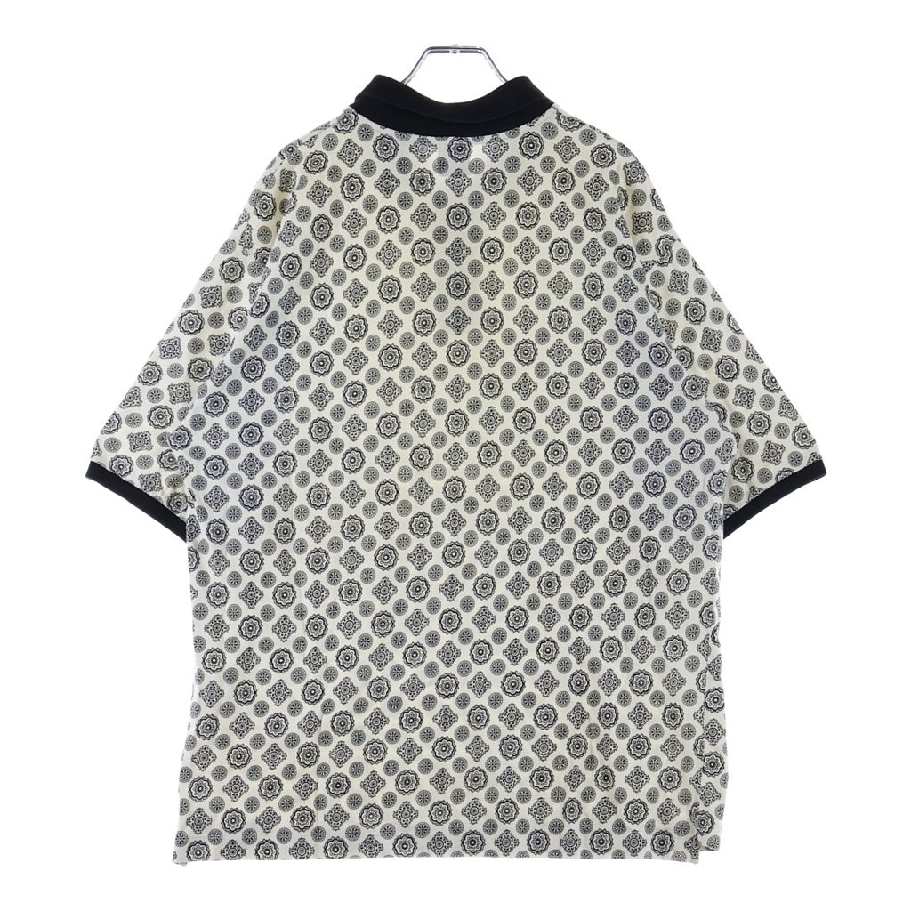 GAP(ギャップ) 90-00S PAISLEY MEDALLION ペイズリー メダリオン 半袖 ポロシャツ ホワイト/ブラック