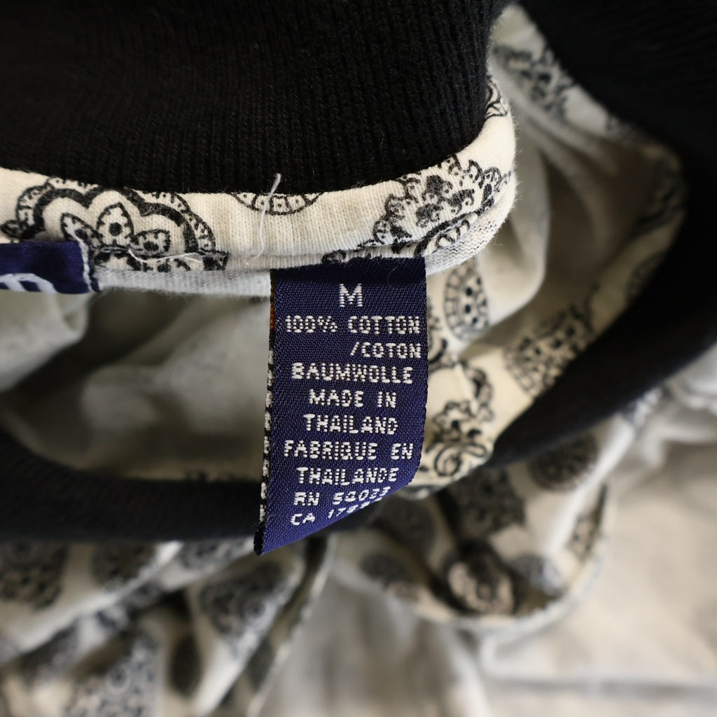 GAP(ギャップ) 90-00S PAISLEY MEDALLION ペイズリー メダリオン 半袖 ポロシャツ ホワイト/ブラック