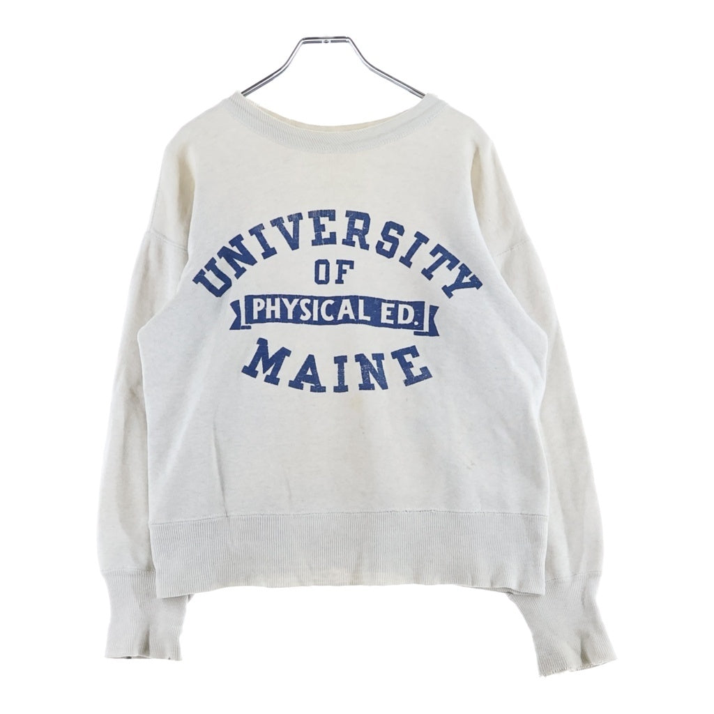 CHAMPION(チャンピオン) 50-60S VINTAGE RUN TAG UNIVERSITY OF PHYSICAL ED MAINE ヴィンテージ 4段 スウェット トレーナー ベージュ