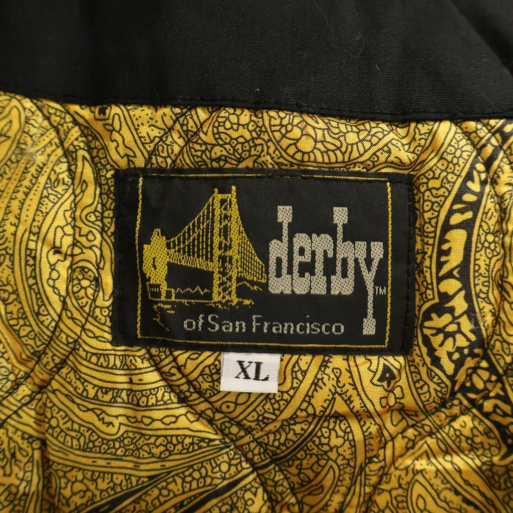 VINTAGE(ヴィンテージ) 00S DERBY OF SAN FRANCISCO (ダービー オブ サンフランシスコ) JACKET 裏地ゴールド 中綿ジャケット ブラック