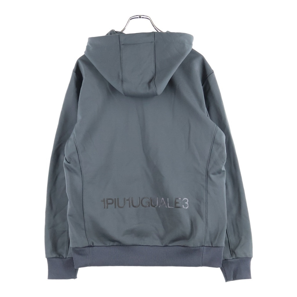 NO BRAND(ノーブランド) 1piu1uguale3 (ウノ ピゥ ウノ ウグァーレ トレ) NECK ZIP UP PARKA ジップアップ スウェット パーカー グレー MRB674