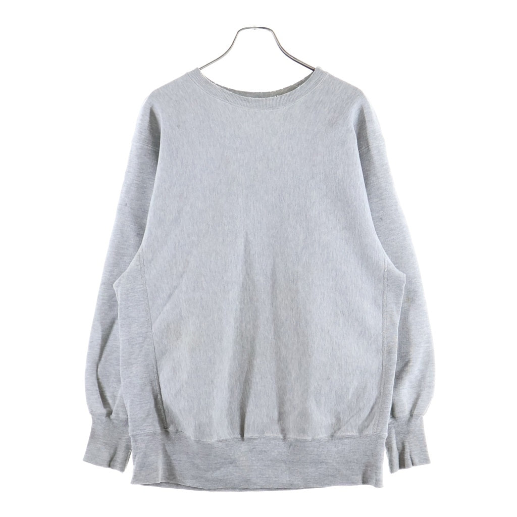 CHAMPION(チャンピオン) 70S VINTAGE REVERSEWEAVE PULLOVER SWEAT 単色タグ USA製 霜降り 完全目無し リバースウィーブ スウェット トレーナー グレー