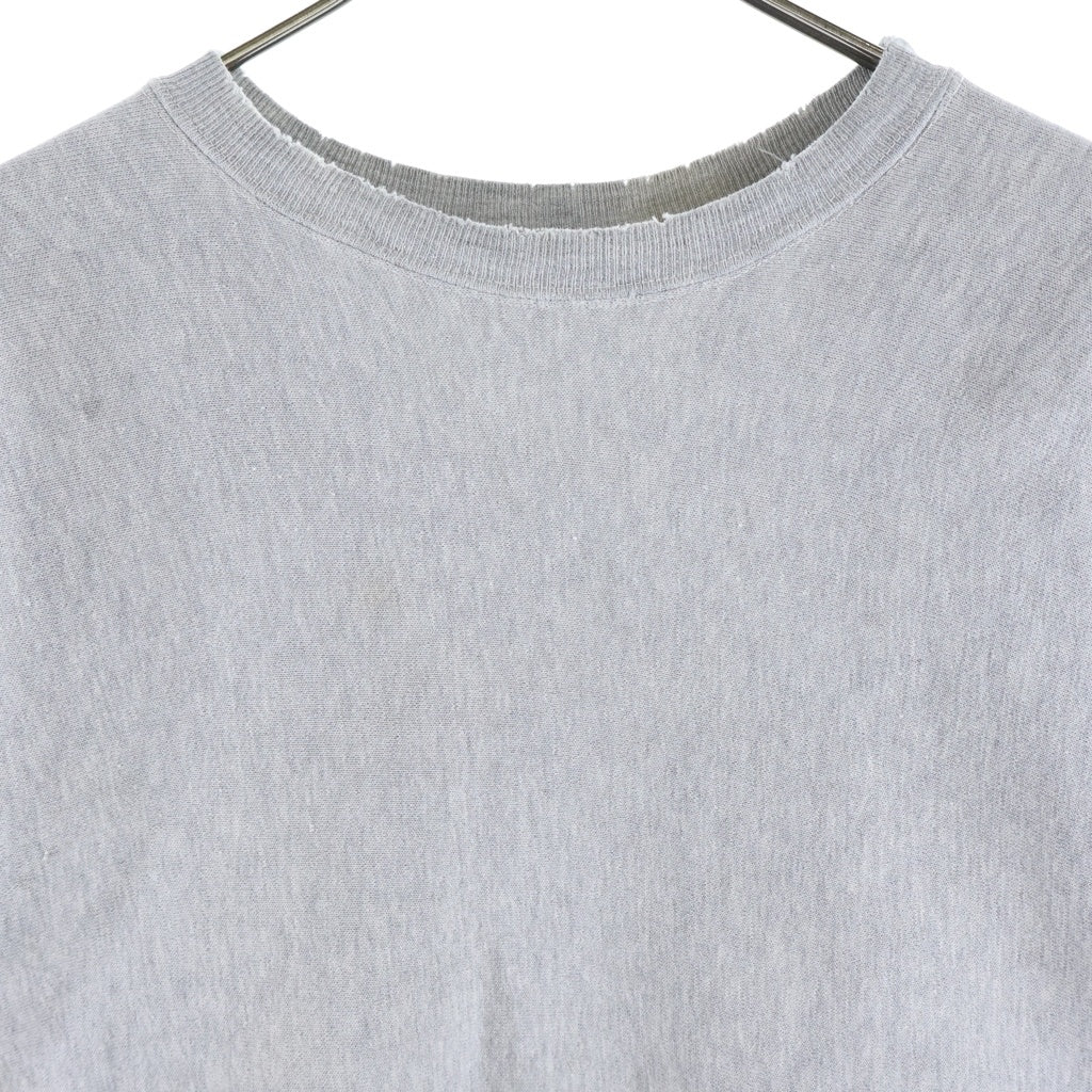 CHAMPION(チャンピオン) 70S VINTAGE REVERSEWEAVE PULLOVER SWEAT 単色タグ USA製 霜降り 完全目無し リバースウィーブ スウェット トレーナー グレー