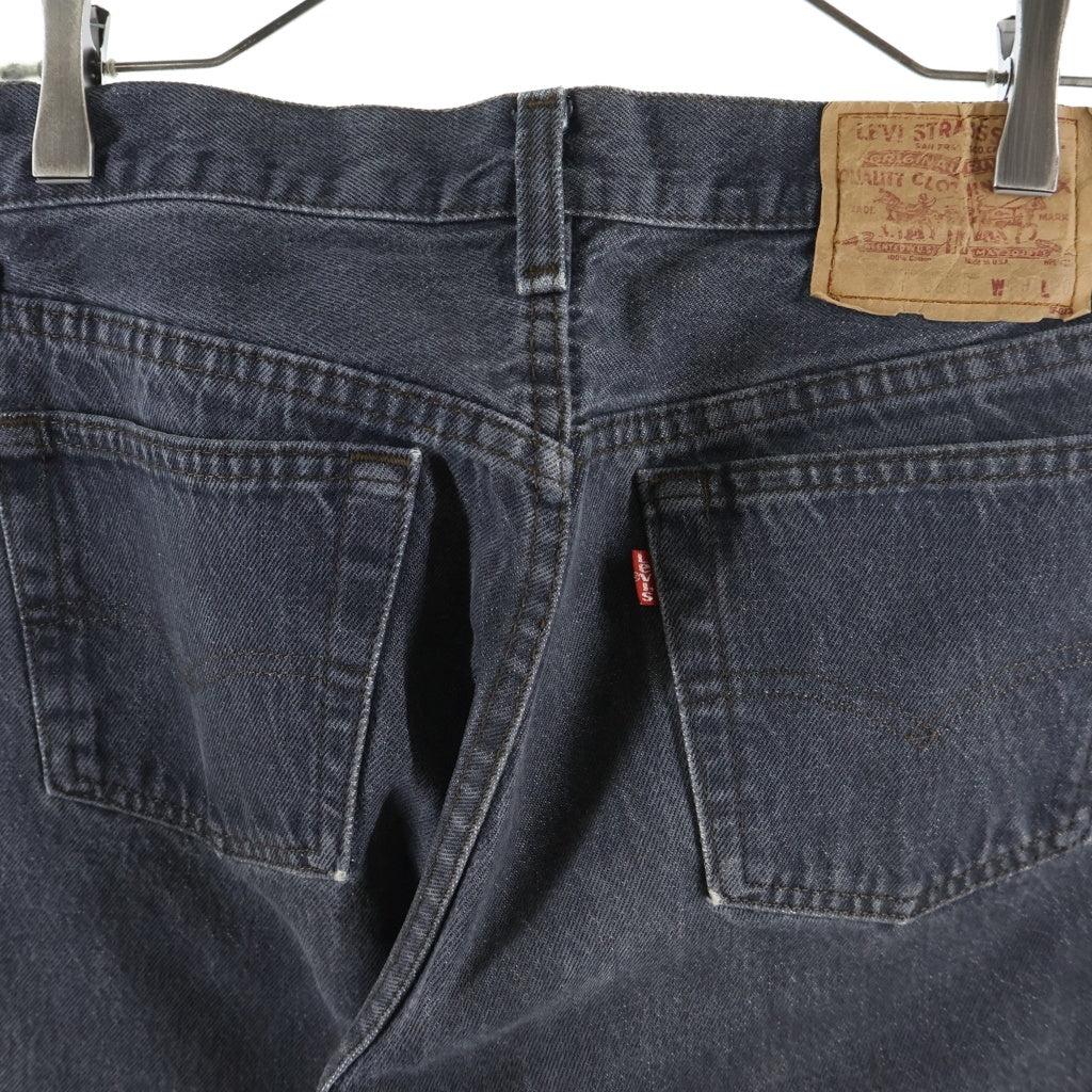 Levi's(リーバイス) 80S 501 先染め ボタン裏525 スモールe デニムパンツ ブラック