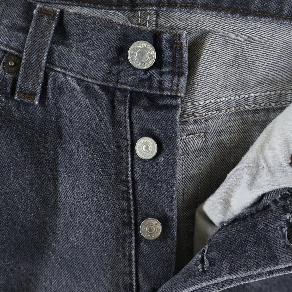 Levi's(リーバイス) 80S 501 先染め ボタン裏525 スモールe デニムパンツ ブラック