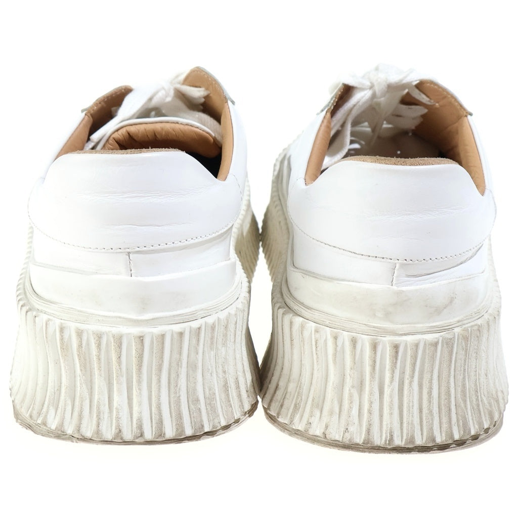 JIL SANDER(ジルサンダー) PLATFORM LEATHER SHOES プラットフォームレザースニーカー 圧底シューズ ホワイト レディース