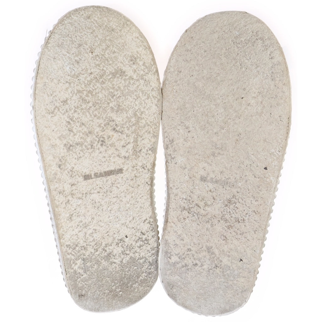 JIL SANDER(ジルサンダー) PLATFORM LEATHER SHOES プラットフォームレザースニーカー 圧底シューズ ホワイト レディース