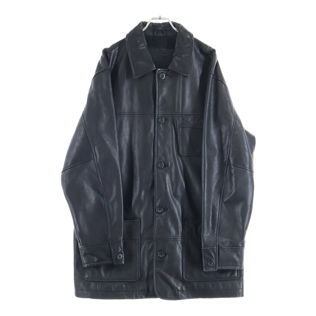 STUSSY(ステューシー) 90S OLD LEATHER CAR COAT レザーカーコート ブラック