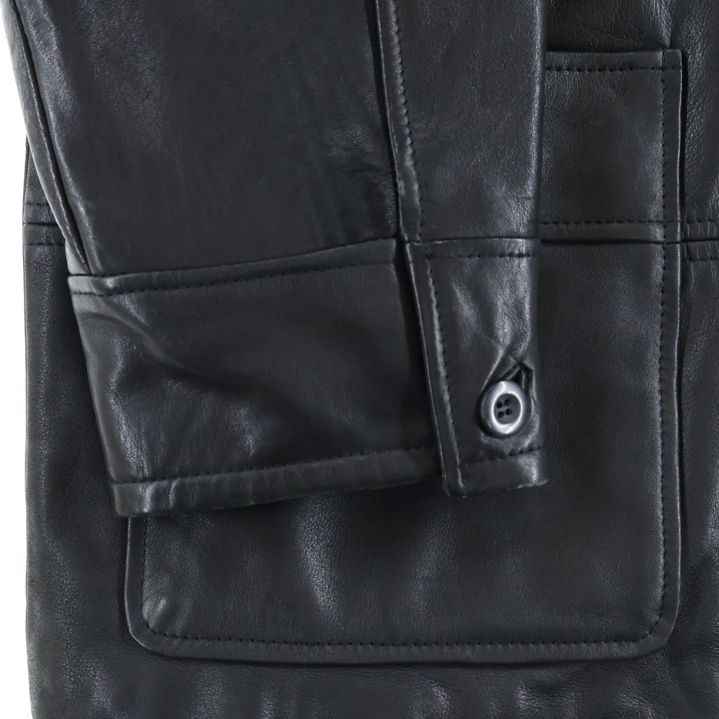STUSSY(ステューシー) 90S OLD LEATHER CAR COAT レザーカーコート ブラック