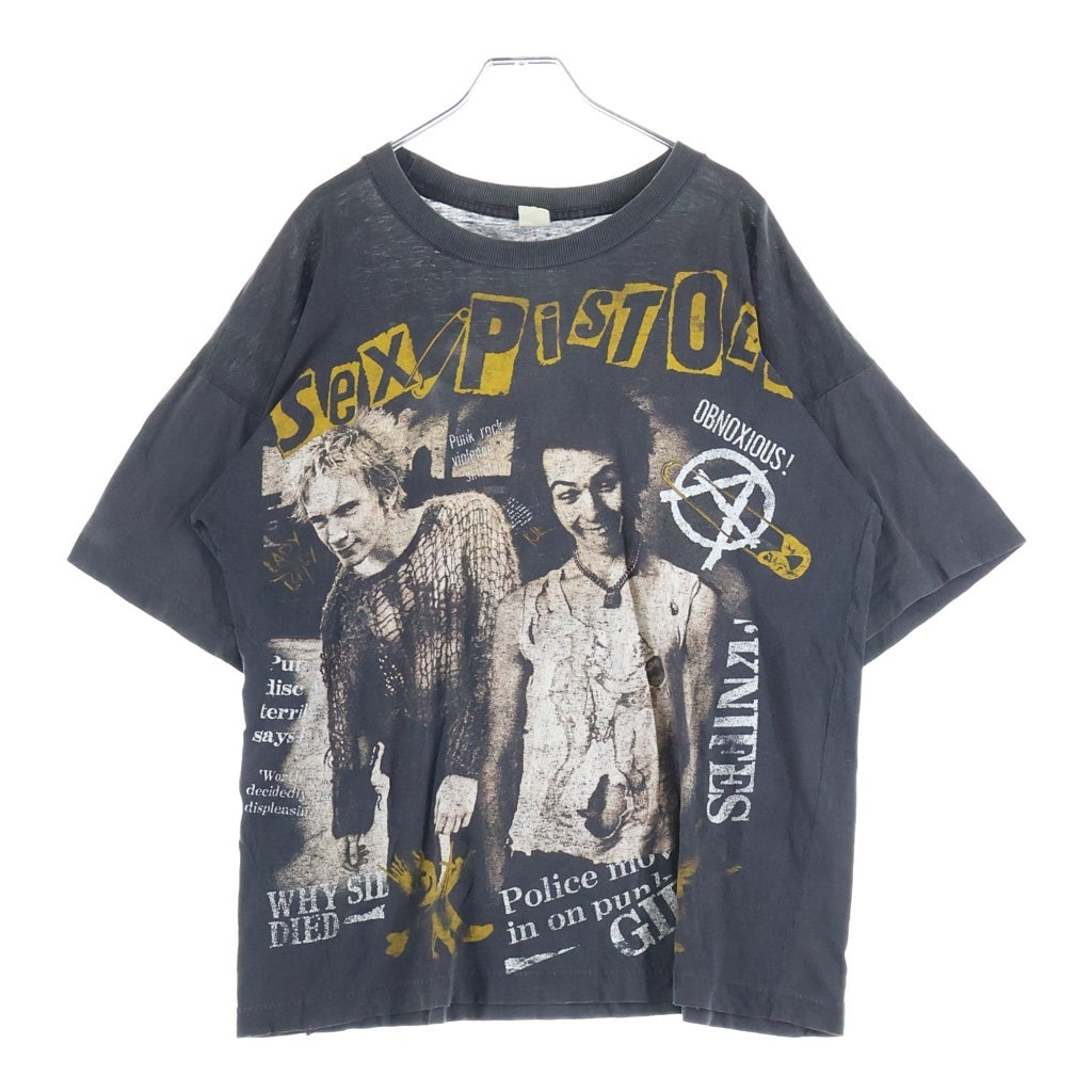 VINTAGE(ヴィンテージ) 80-90S SEX PISTOLS EURO BOOTLEG SID & NANCY PUNKS DEAD セックスピストルズ ユーロ ブート 半袖Tシャツ カットソー ブラック