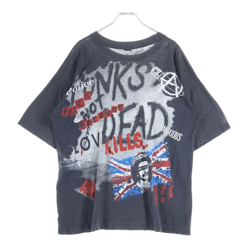 VINTAGE(ヴィンテージ) 80-90S SEX PISTOLS EURO BOOTLEG SID & NANCY PUNKS DEAD セックスピストルズ ユーロ ブート 半袖Tシャツ カットソー ブラック