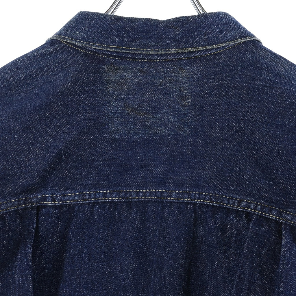 Levi's(リーバイス) 40s VINTAGE 506XX 46MODEL 片面 BIG E 針刺しヤスリバックル オールイエローステッチ デニムジャケット 真紺 インディゴ