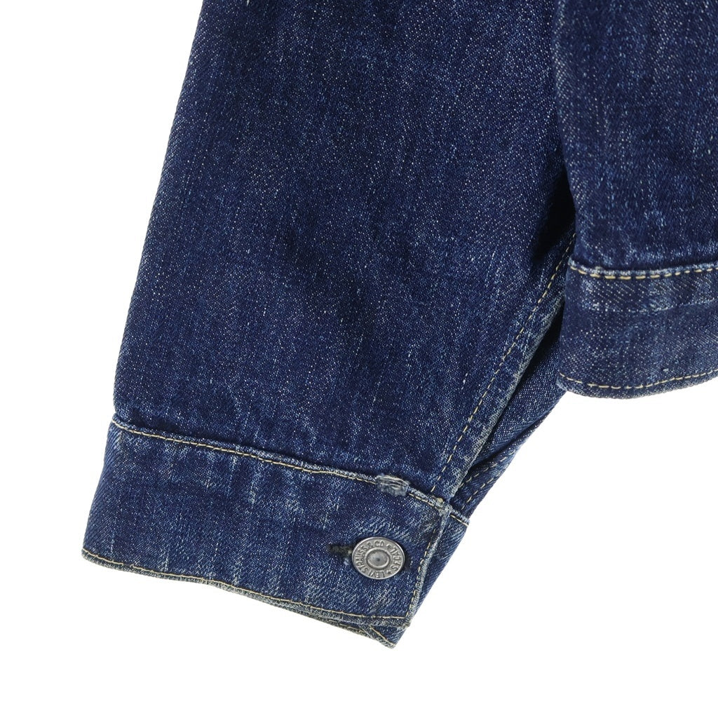 Levi's(リーバイス) 40s VINTAGE 506XX 46MODEL 片面 BIG E 針刺しヤスリバックル オールイエローステッチ デニムジャケット 真紺 インディゴ