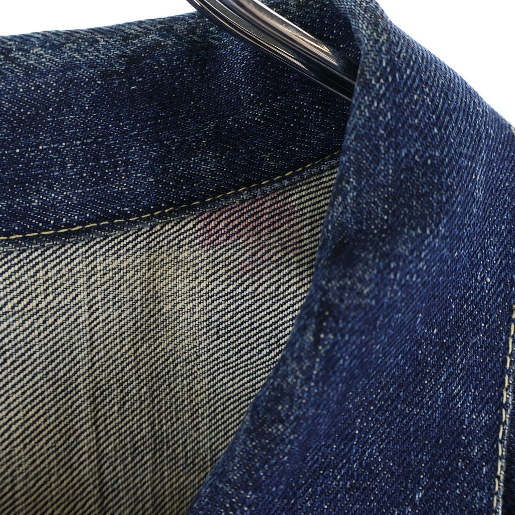 Levi's(リーバイス) 40s VINTAGE 506XX 46MODEL 片面 BIG E 針刺しヤスリバックル オールイエローステッチ デニムジャケット 真紺 インディゴ