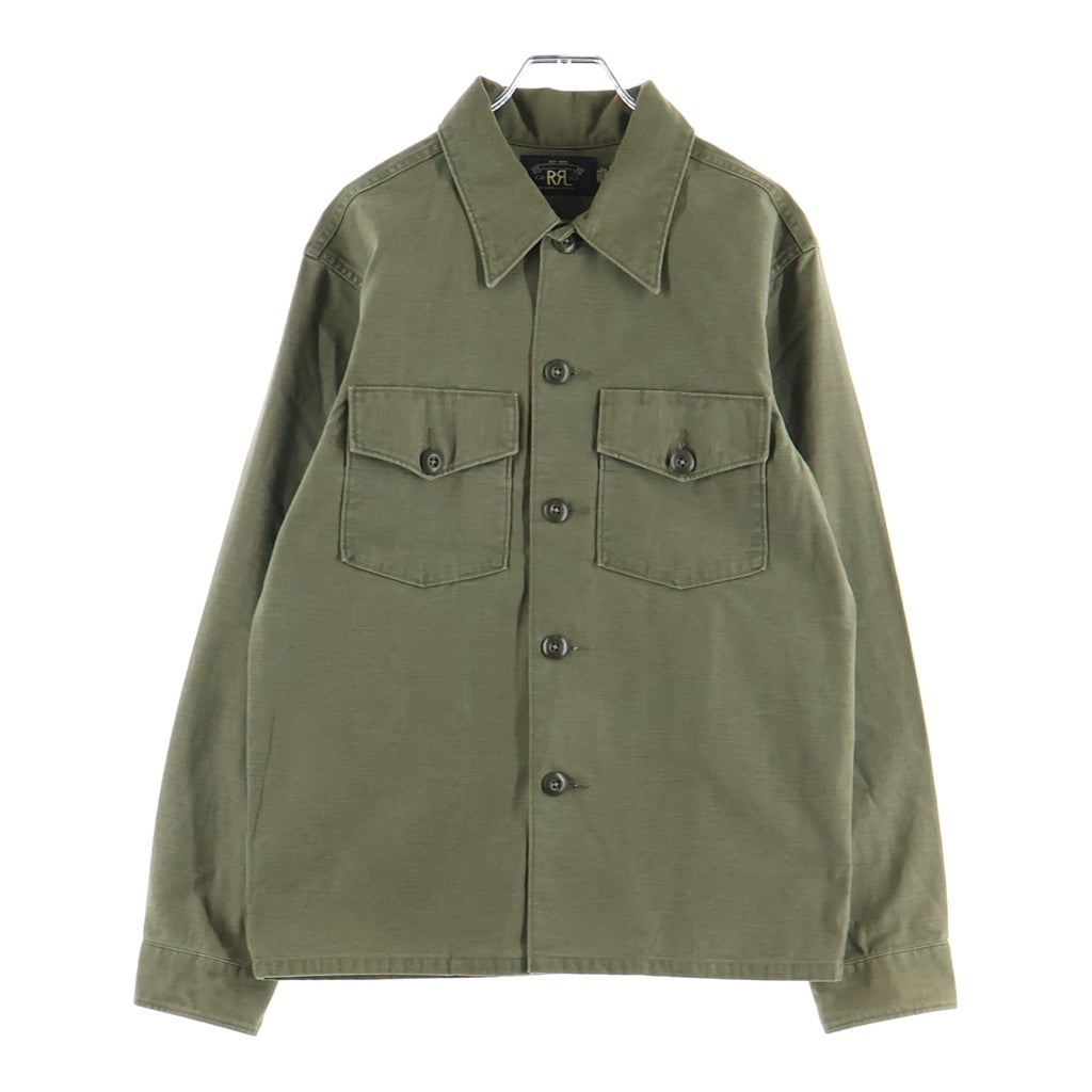 RRL(ダブルアールエル) 24SS REVERSE SATEEN OVERSHIRT リバースサティーン バックサテンオーバーシャツ カーキ 55-5-10487-15-2RL