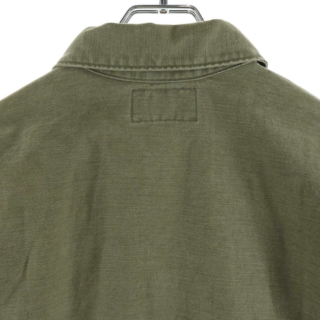 RRL(ダブルアールエル) 24SS REVERSE SATEEN OVERSHIRT リバースサティーン バックサテンオーバーシャツ カーキ 55-5-10487-15-2RL