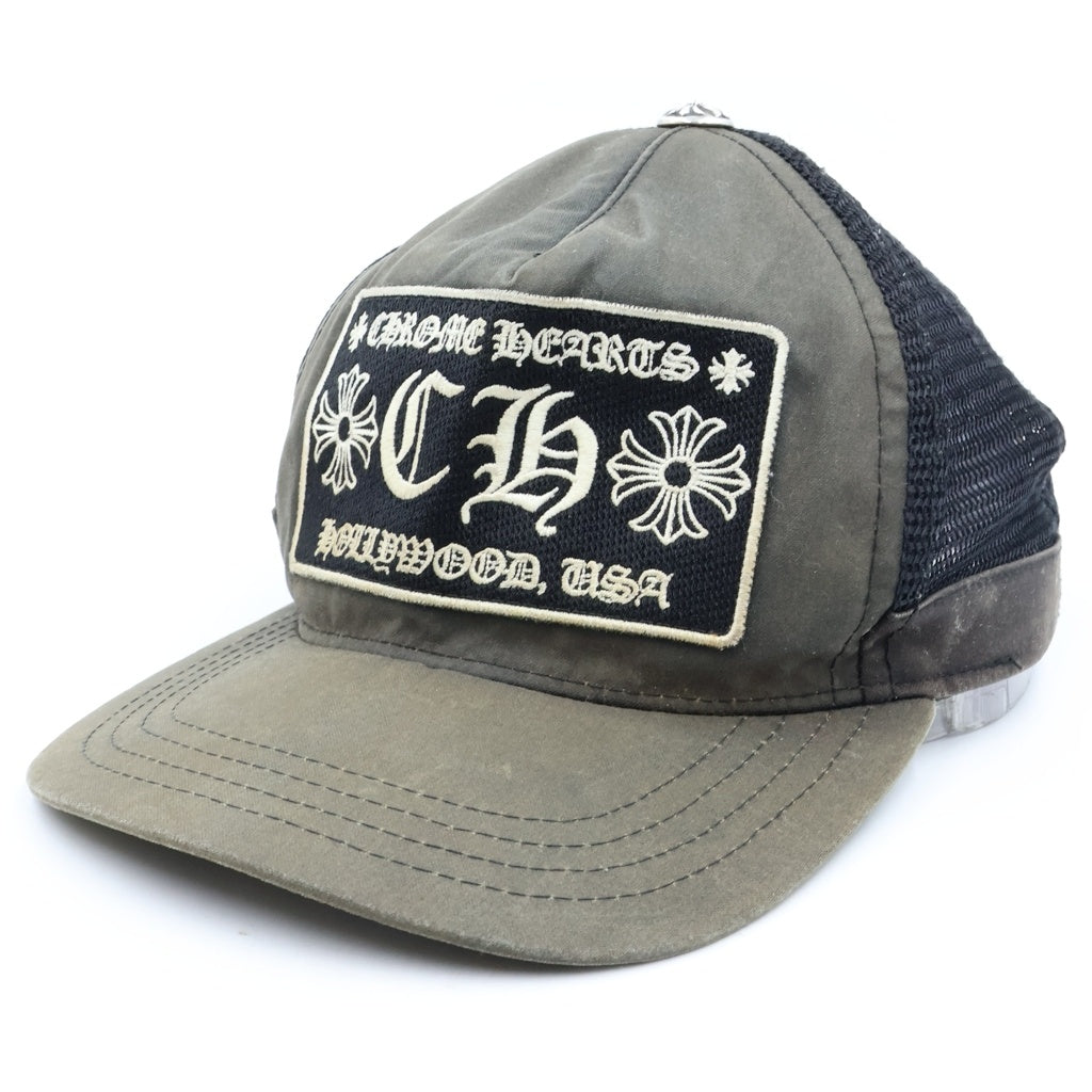 CHROME HEARTS(クロムハーツ) TRUCKER CAP CHパッチ メッシュ トラッカーキャップ 帽子 カーキ