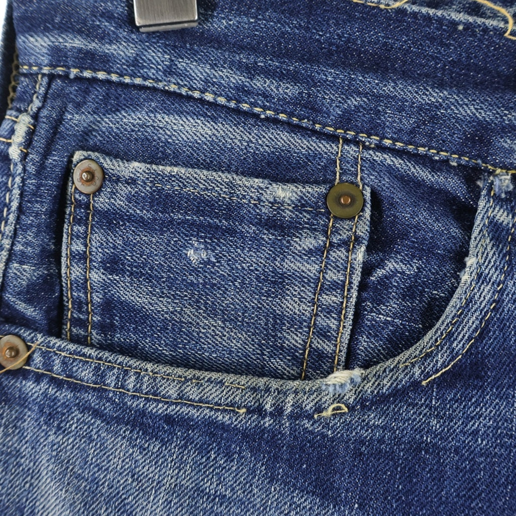 Levi's(リーバイス) 40-50S VINTAGE 501XX 47MODEL 革パッチ ボタン裏ツーブロンク 隠しリベット 片面BIG E センターセット 通常R ボタンフライ デニムパンツ インディゴ