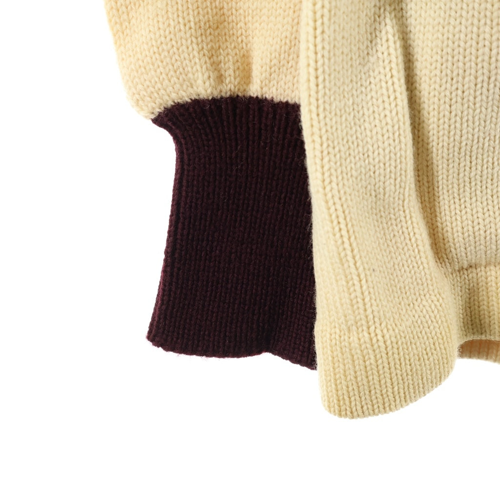 VINTAGE(ヴィンテージ) 50S LOGAN WOOL LETTERD CARDIGAN ウール レタードカーディガン ベージュ