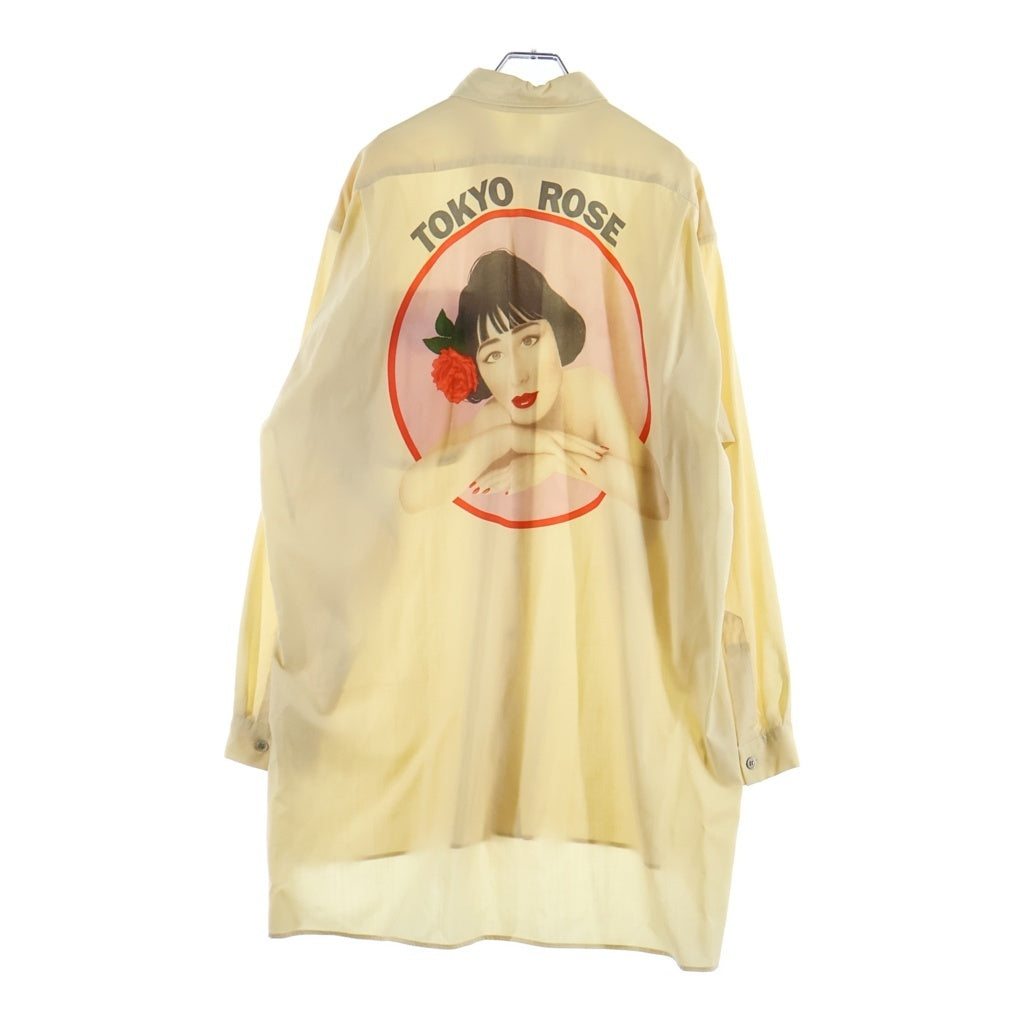 Yohji Yamamoto POUR HOMME(ヨウジヤマモト プールオム) 91AW TOKYO ROSE L/S SHIRT 杖村さえこ 東京ローズ 長袖 シャツ ベージュ