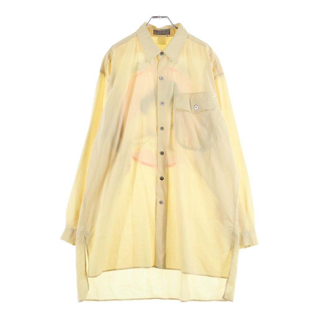 Yohji Yamamoto POUR HOMME(ヨウジヤマモト プールオム) 91AW TOKYO ROSE L/S SHIRT 杖村さえこ 東京ローズ 長袖 シャツ ベージュ