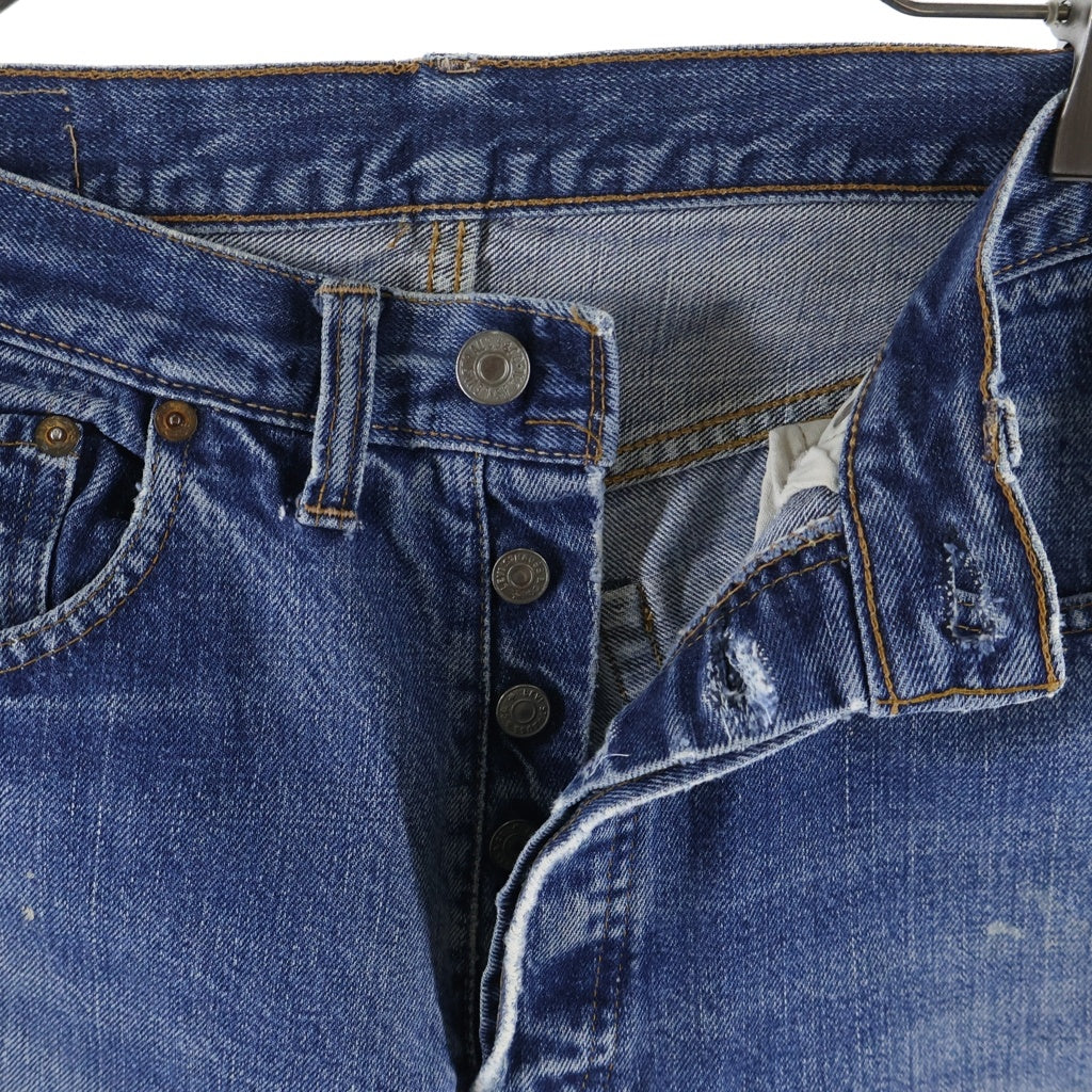 Levi's(リーバイス) 70S VINTAGE 501 BIG E 後期 ボタン裏6 両面タブ 足長R 紙パッチ デニム パンツ インディゴ