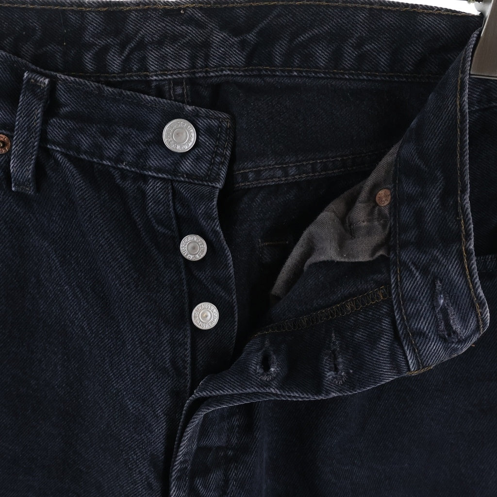 Levi's(リーバイス) 90S VINTAGE 501 後染め ボタン裏653 スモールe USA製 フライボタン デニム パンツ ブラック