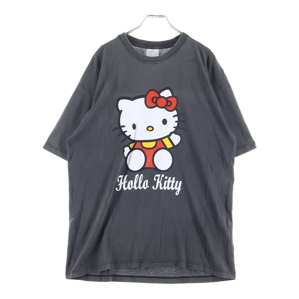 VINTAGE(ヴィンテージ) 90S-00S HALLO KITTY ビッグプリント クルーネック半袖Tシャツ ブラック