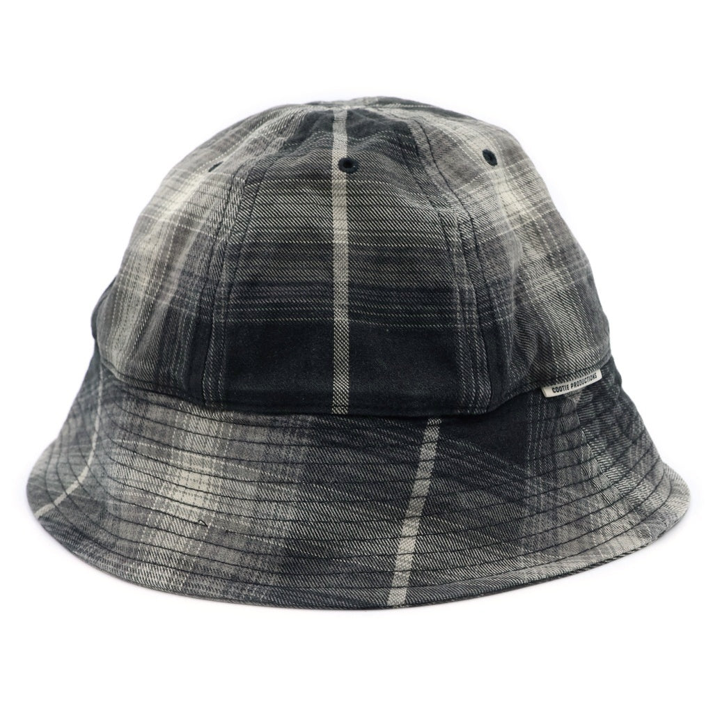 COOTIE(クーティー) 23SS R/C Ombre Check Ball Hat オンブレチェック ハット ブラック/グレー/ホワイト