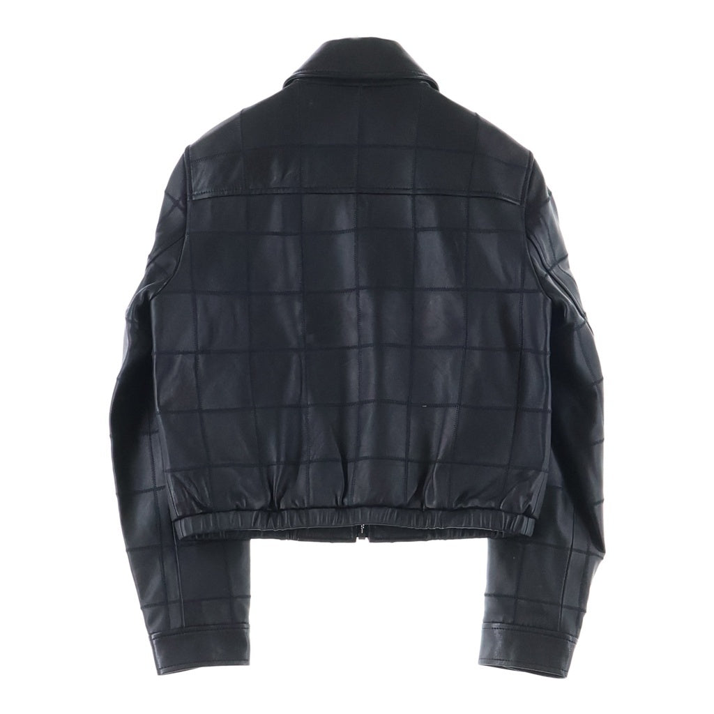 COACH(コーチ) COACHTOPIA LEATHER ZIP BOMBER JACKET コーチトピア レザーボンバージャケット ブラック CBS77