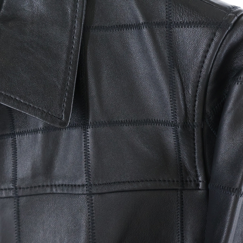 COACH(コーチ) COACHTOPIA LEATHER ZIP BOMBER JACKET コーチトピア レザーボンバージャケット ブラック CBS77