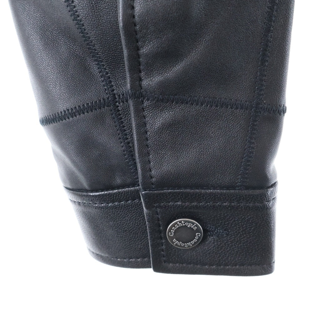 COACH(コーチ) COACHTOPIA LEATHER ZIP BOMBER JACKET コーチトピア レザーボンバージャケット ブラック CBS77