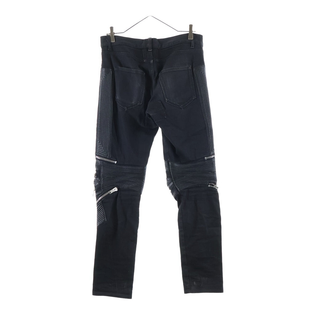 SAINT LAURENT PARIS(サンローランパリ) 13AW BIKER PANTS レザー切り替え バイカーパンツ ブラック 330285