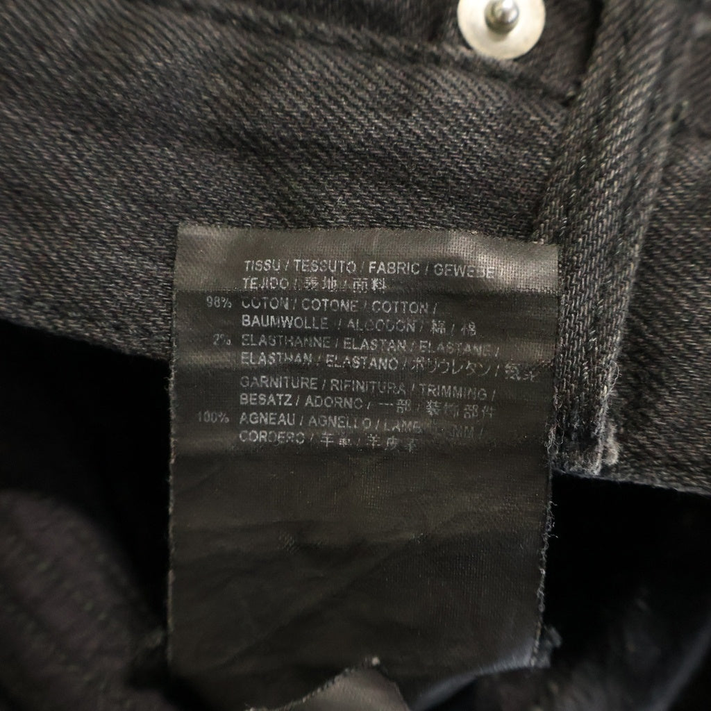 SAINT LAURENT PARIS(サンローランパリ) 13AW BIKER PANTS レザー切り替え バイカーパンツ ブラック 330285