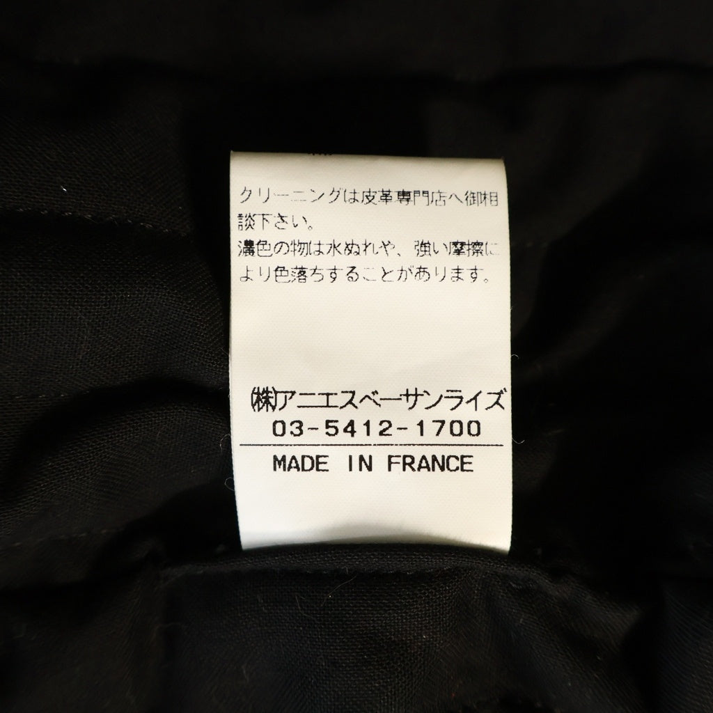 agnes b. homme(アニエスベーオム) 00S LEATHER COAT RIRI ZIP フランス製 羊革 ダブルジップ レザー コート ジャケット ブラック 01018808 03-5412-1700