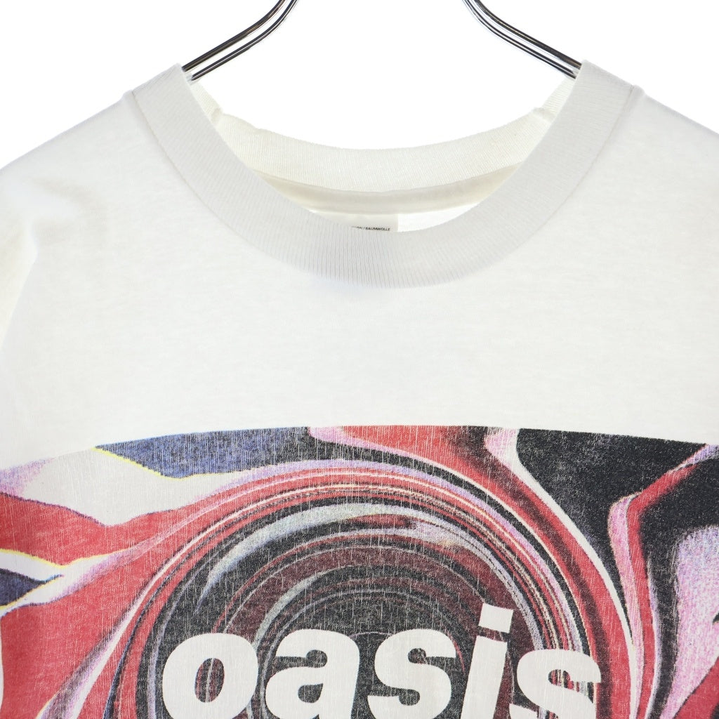 VINTAGE(ヴィンテージ) 90S OASIS 1995 UNION JACK LOGO オアシス ユニオンジャックロゴTシャツ クルーネック半袖Tシャツ ホワイト