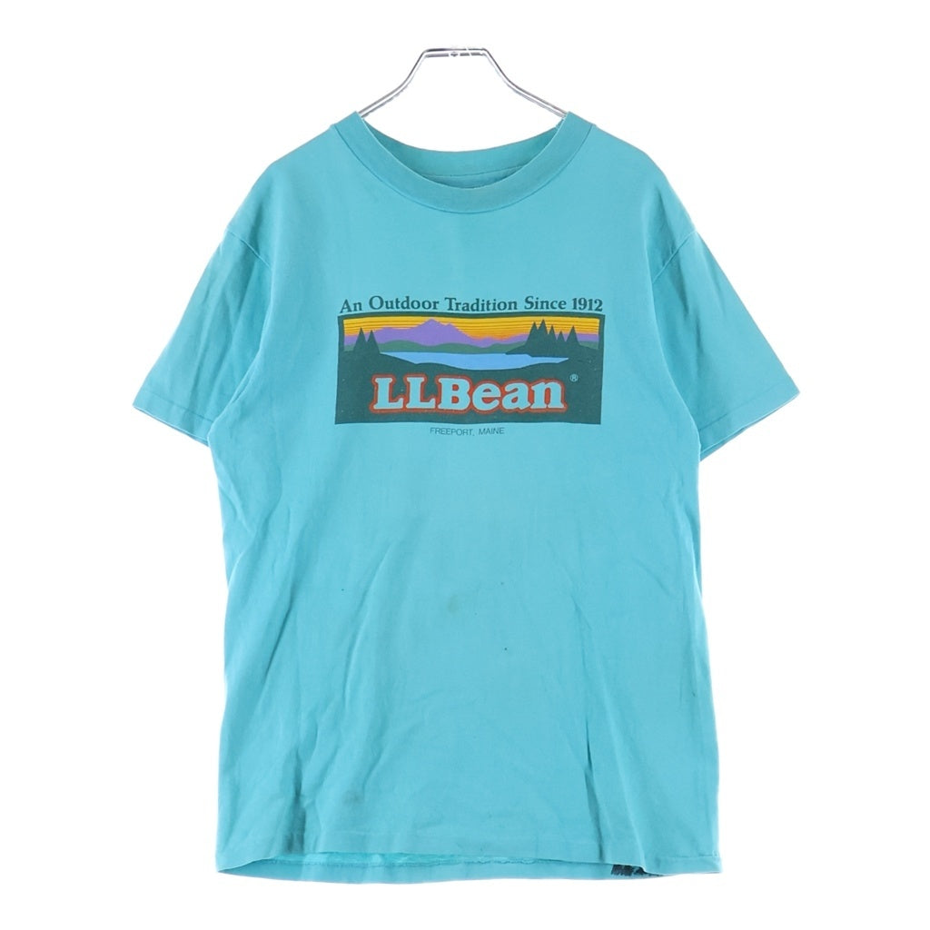VINTAGE(ヴィンテージ) 90S L.L.BEAN LOGO TEE AN OUTDOOR TRADITION SINCE 1912 ビッグロゴクルーネック半袖Tシャツ ブルー