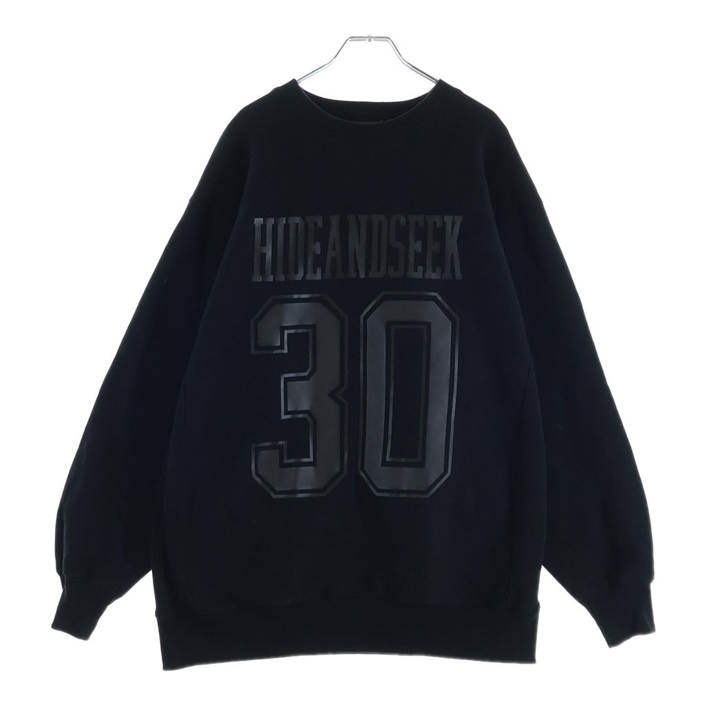 Hideandseek(ハイドアンドシーク) No 30 SWEAT SHIRT 30周年 プリント スウェット ブラック