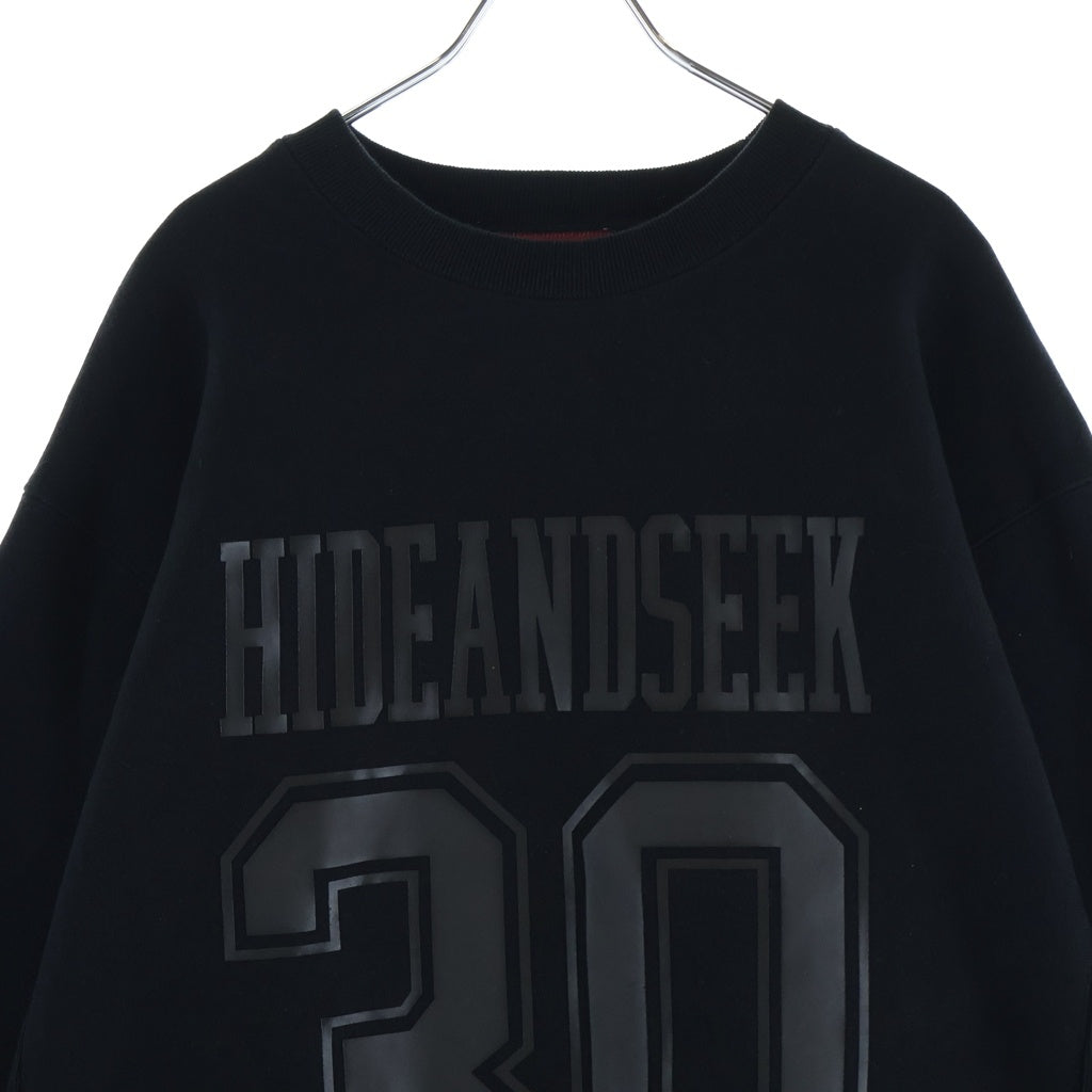Hideandseek(ハイドアンドシーク) No 30 SWEAT SHIRT 30周年 プリント スウェット ブラック