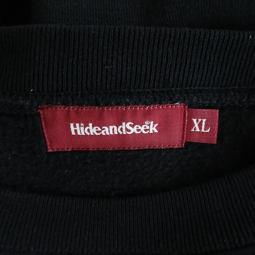 Hideandseek(ハイドアンドシーク) No 30 SWEAT SHIRT 30周年 プリント スウェット ブラック