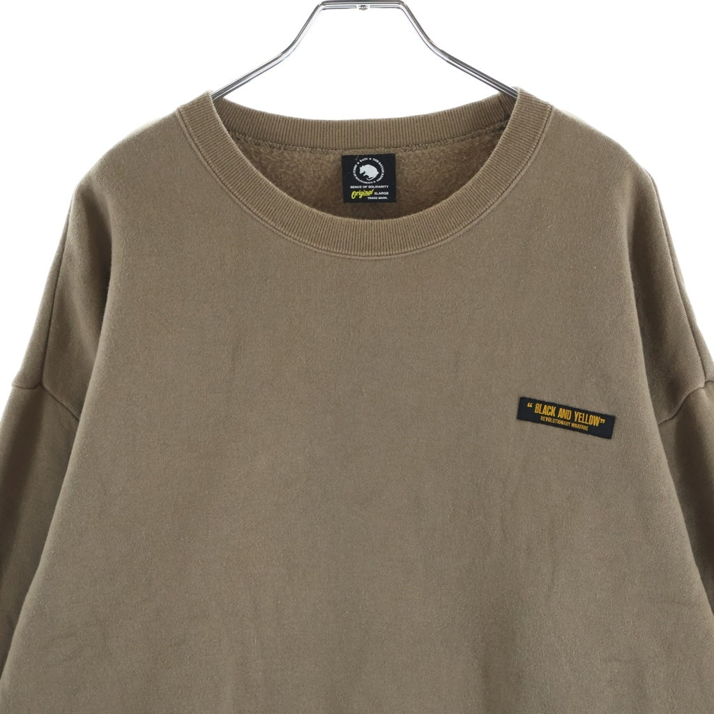 RATS(ラッツ) CREWNECK SWEATSHIRT クルーネック バーロゴ スウェット ブラウン 22 RTC-1001