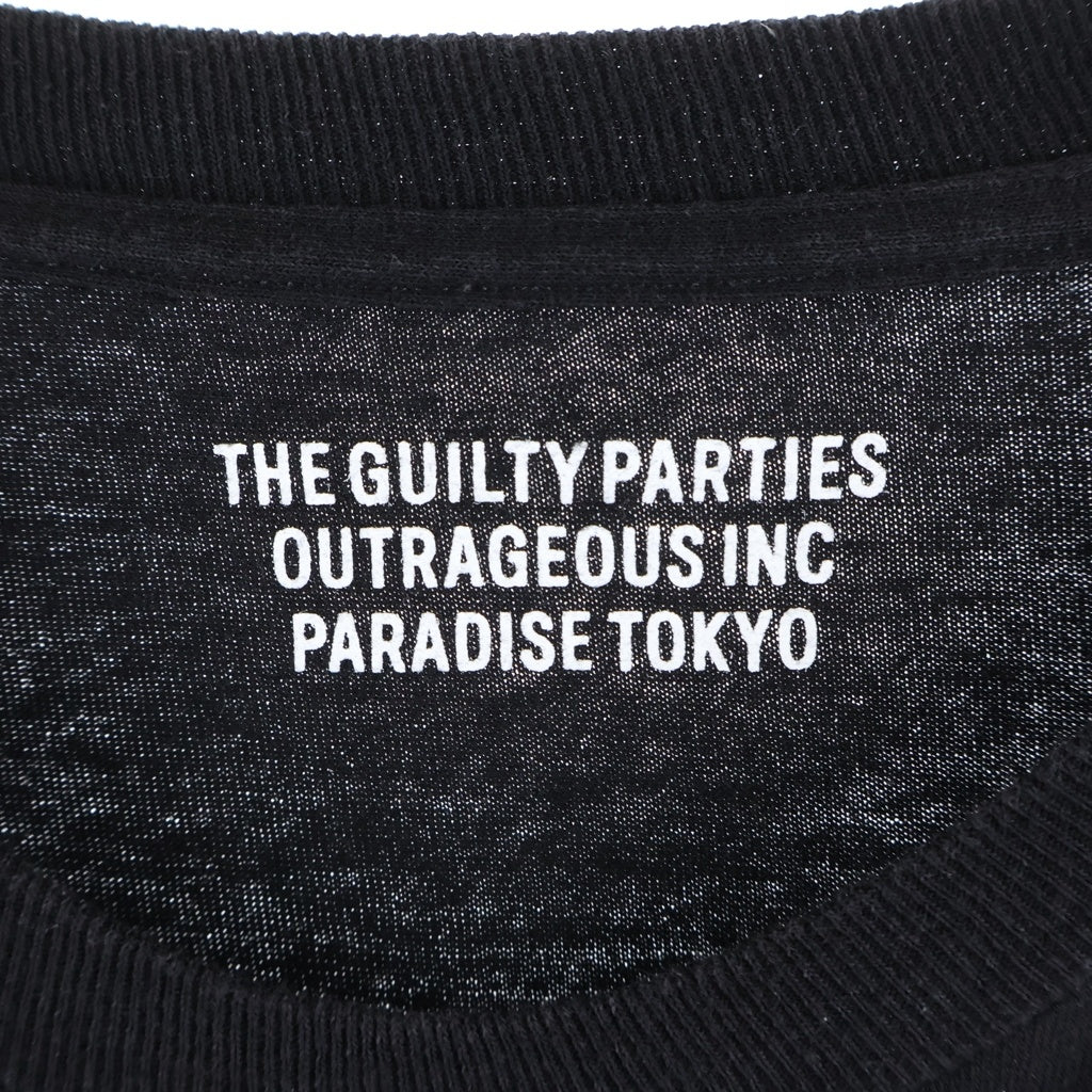 WACKO MARIA(ワコマリア) 2AW CREW NWCK L/S TEE クルーネック 長袖カットソー ブラック 22FWE-WMT-LT01