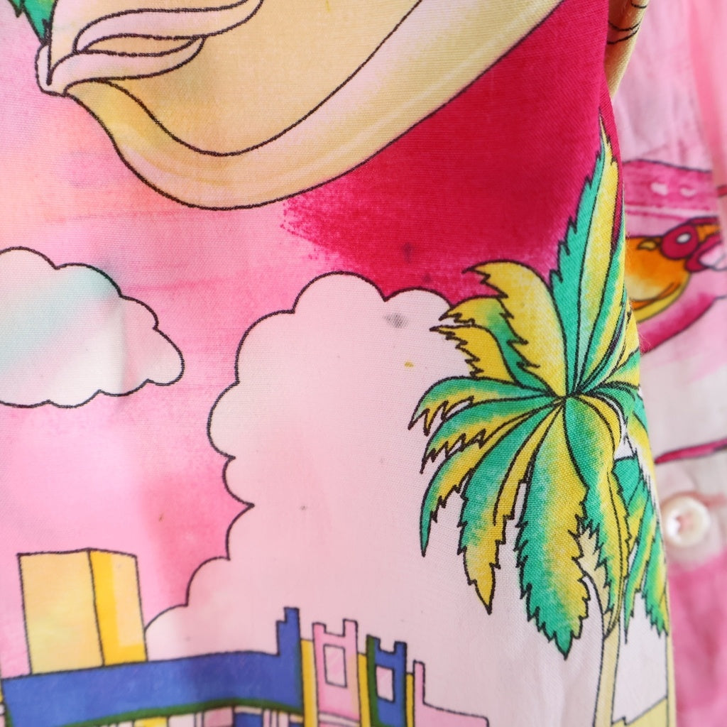 POLO RALPH LAUREN(ポロラルフローレン) MARLOWE LOBSTER PATTERN L/S HAWAIIAN SHIRT イタリア製 マーロウ ロブスター 花 総柄 ハワイアン シャツ マルチカラー