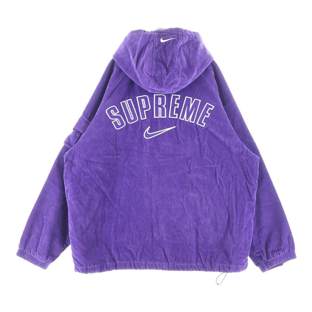 SUPREME(シュプリーム) 22SS ×NIKE Arc Corduroy Hooded Jacket Purple アーク コーデュロイ フーディー ジャケット パープル DM1772-506
