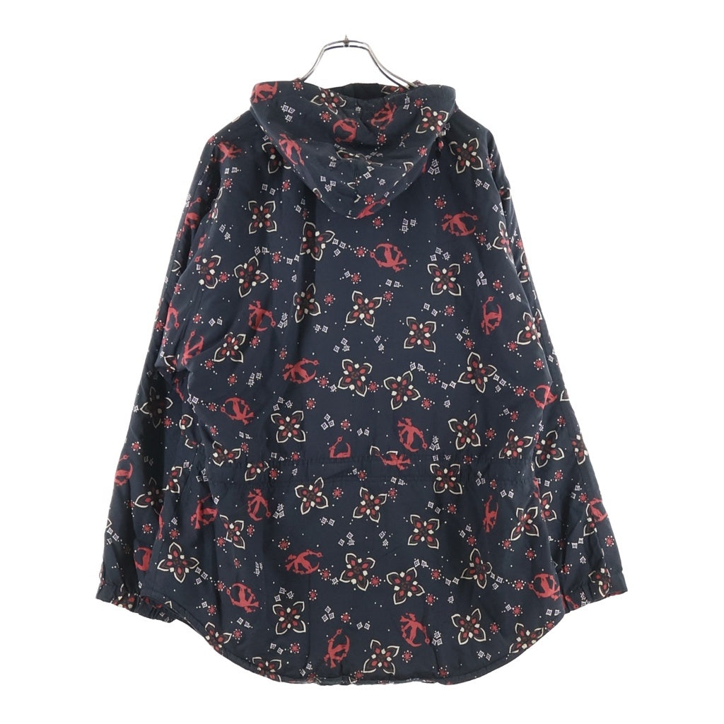 L.L.Bean(エルエルビーン) 80-90S WOMAN'S SKI ANORAK JACKET アノラック 中綿 ジャケット バンダナ柄 ブラック/レッド